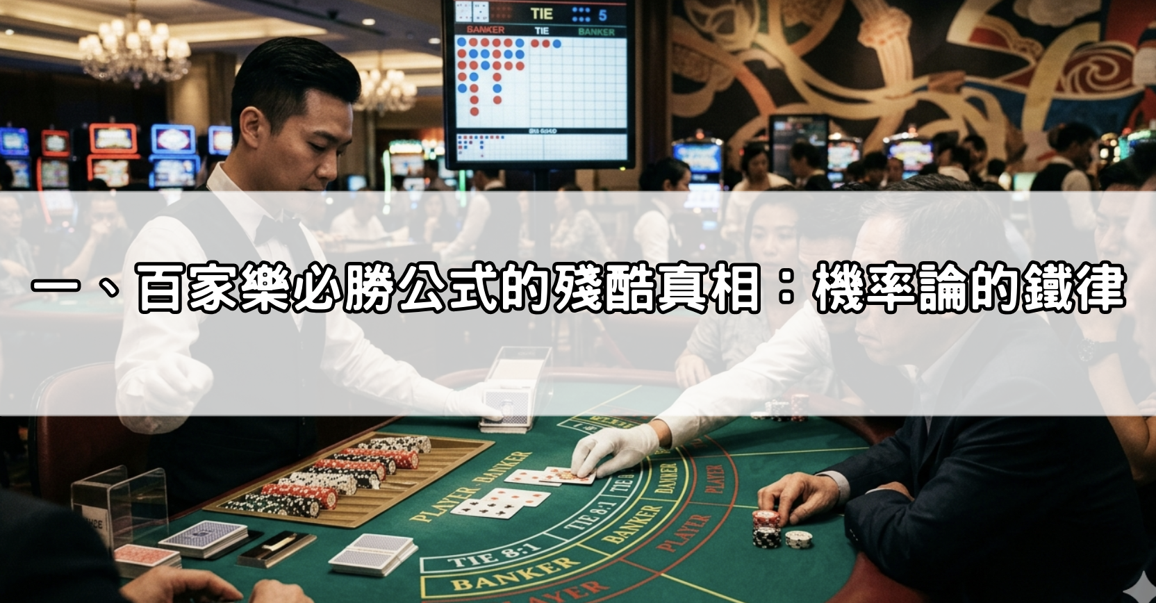 一、百家樂必勝公式的殘酷真相：機率論的鐵律