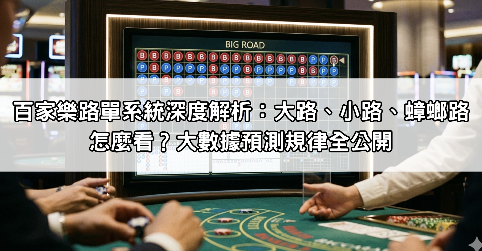 百家樂路單系統深度解析：大路、小路、蟑螂路怎麼看？大數據預測規律全公開